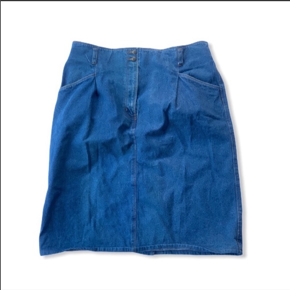 Venezia | Skirts | Vtg Women Blue Jean Denim Skirt Plus Size 24 | Poshmark